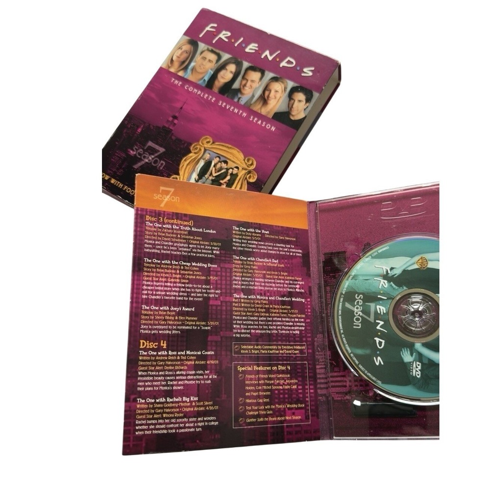 Friends Complete Seventh Season 7 DVD Box Set TV Series Comedy Region 1 TV Show - Picture 8 of 9